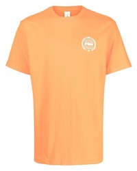 T-shirt girocollo arancione di Sporty & Rich