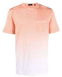 T-shirt girocollo arancione di Theory