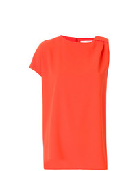 T-shirt girocollo arancione di Victoria Victoria Beckham