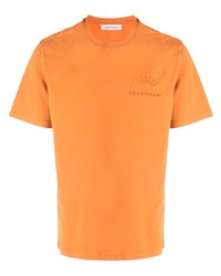 T-shirt girocollo arancione di Wood Wood