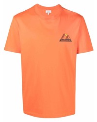 T-shirt girocollo arancione di Woolrich