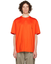 T-shirt girocollo arancione di Wooyoungmi