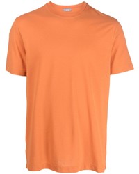 T-shirt girocollo arancione di Zanone