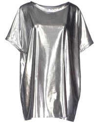 T-shirt girocollo argento