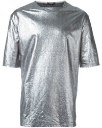 T-shirt girocollo argento