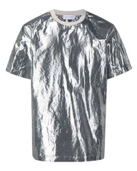 T-shirt girocollo argento di Christian Wijnants