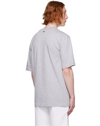 T-shirt girocollo argento di Lacoste