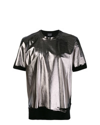 T-shirt girocollo argento di Just Cavalli