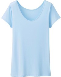 T-shirt girocollo azzurra