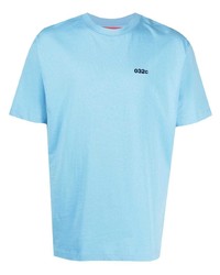 T-shirt girocollo azzurra di 032c