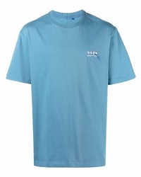 T-shirt girocollo azzurra di Ader Error