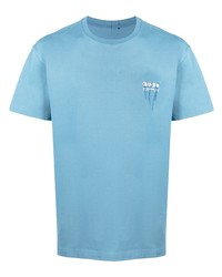 T-shirt girocollo azzurra di Ader Error