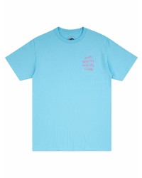 T-shirt girocollo azzurra di Anti Social Social Club
