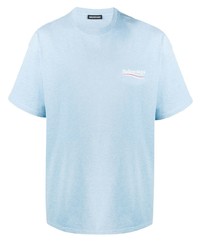 T-shirt girocollo azzurra di Balenciaga