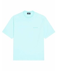 T-shirt girocollo azzurra di Balenciaga