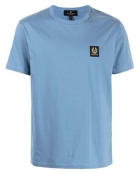 T-shirt girocollo azzurra di Belstaff