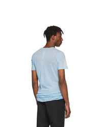 T-shirt girocollo azzurra di Rick Owens