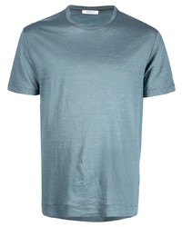T-shirt girocollo azzurra di Boglioli