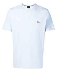 T-shirt girocollo azzurra di BOSS