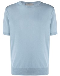 T-shirt girocollo azzurra di Canali