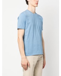 T-shirt girocollo azzurra di Aspesi