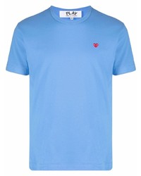 T-shirt girocollo azzurra di Comme Des Garcons Play
