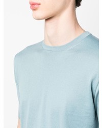 T-shirt girocollo azzurra di Dell'oglio