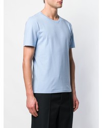 T-shirt girocollo azzurra di Maison Margiela