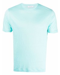 T-shirt girocollo azzurra di Cruciani