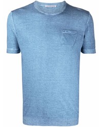 T-shirt girocollo azzurra di Daniele Alessandrini