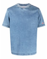 T-shirt girocollo azzurra di Diesel