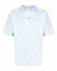 T-shirt girocollo azzurra di Drôle De Monsieur