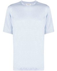 T-shirt girocollo azzurra di Ermenegildo Zegna