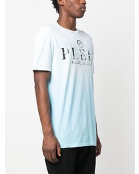 T-shirt girocollo azzurra di Philipp Plein
