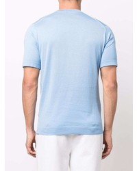 T-shirt girocollo azzurra di John Smedley