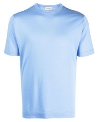 T-shirt girocollo azzurra di John Smedley