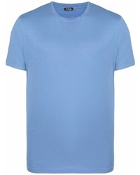 T-shirt girocollo azzurra di Kiton