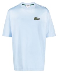 T-shirt girocollo azzurra di Lacoste