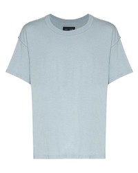 T-shirt girocollo azzurra di Les Tien