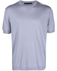 T-shirt girocollo azzurra di Low Brand