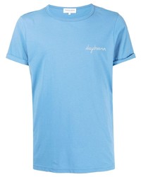 T-shirt girocollo azzurra di Maison Labiche