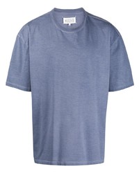 T-shirt girocollo azzurra di Maison Margiela
