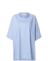 T-shirt girocollo azzurra di Marni