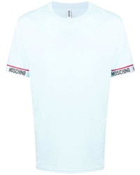 T-shirt girocollo azzurra di Moschino