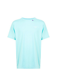 T-shirt girocollo azzurra di Off-White