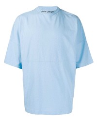 T-shirt girocollo azzurra di Palm Angels