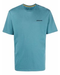T-shirt girocollo azzurra di Patagonia