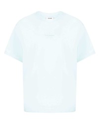 T-shirt girocollo azzurra di Sandro