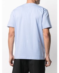 T-shirt girocollo azzurra di McQ Swallow