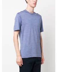 T-shirt girocollo azzurra di Zegna